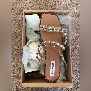 Steve Madden Brown Studded Sandals